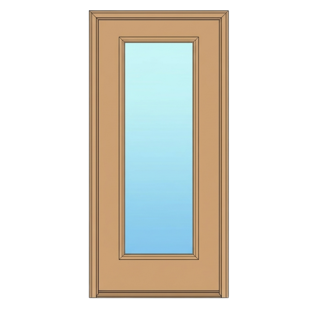 80401 - FULL LITE EXTERIOR DOOR 20 MINUTE FIRE RATING (LEAF ONLY, LEFT, 80", 24")
