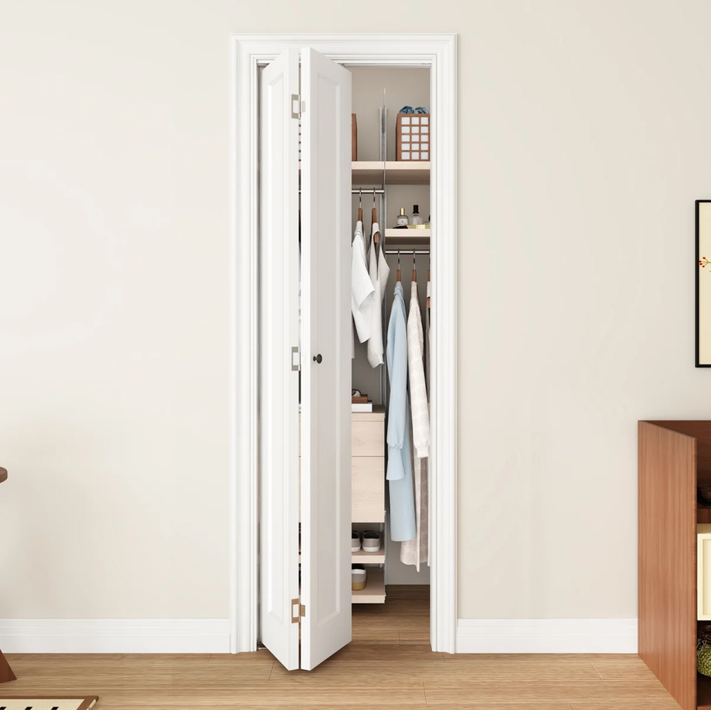 80306 - SINGLE BIFOLD WOOD INTERIOR DOORS (LEAF ONLY, LEFT, HOLLOW, 1 PANEL, 80", 2x12")