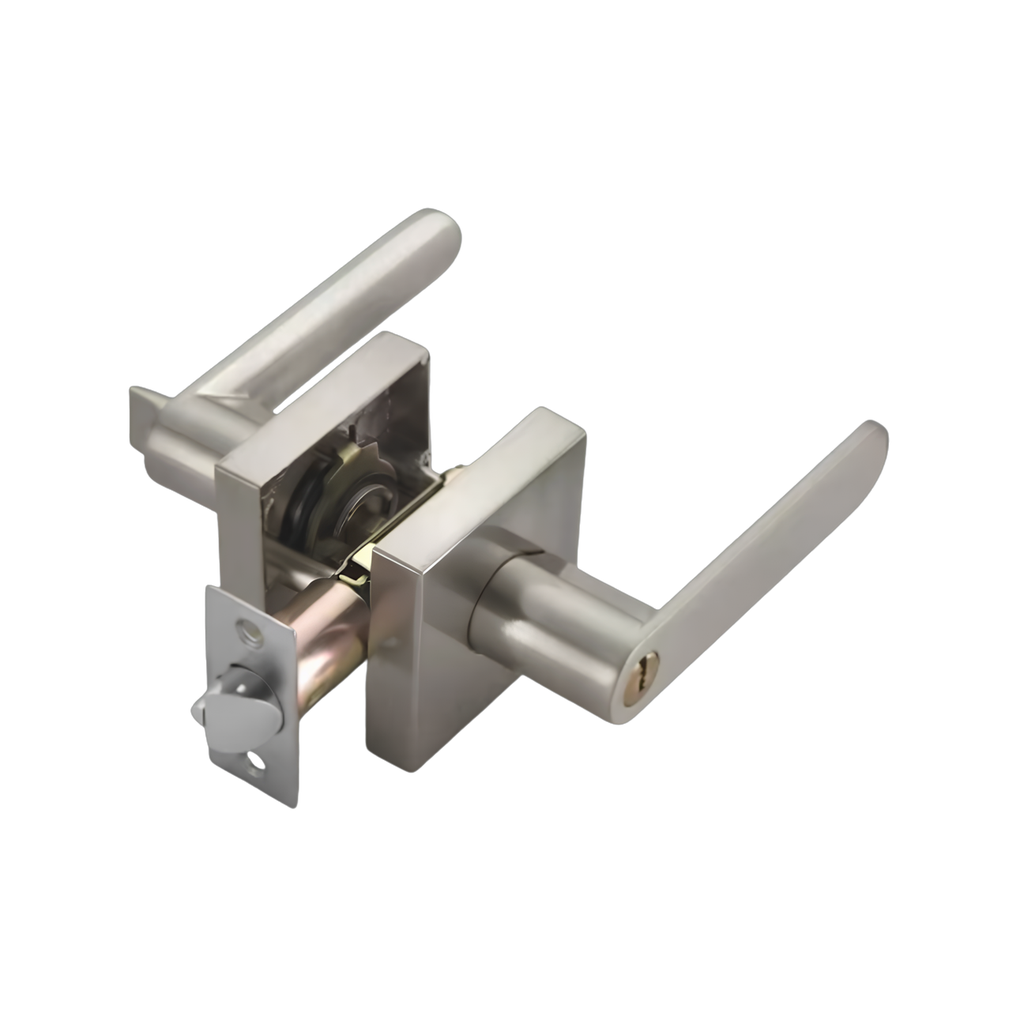 81406 - DOOR HANDLE TYPE 06 (PASSAGE, MATTE BLACK, STAINLESS STEEL [WEIGHT])