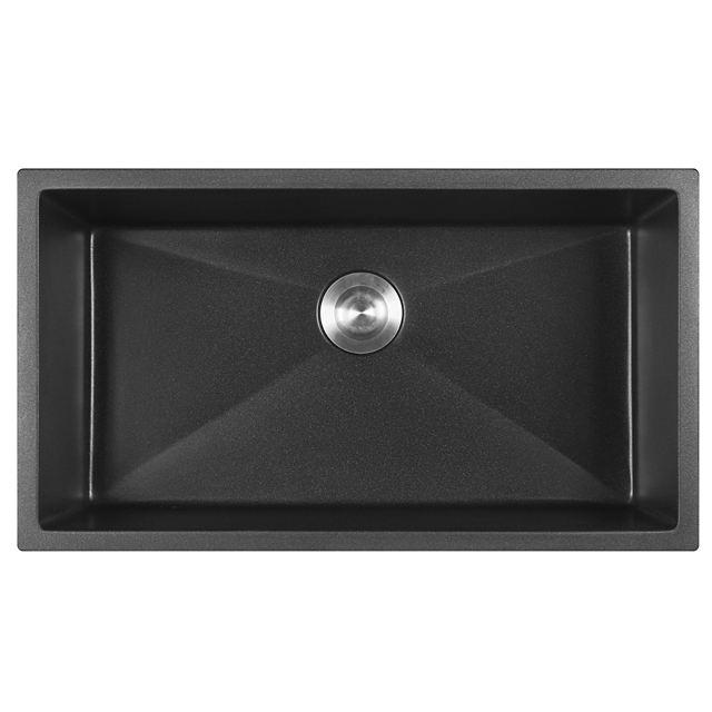 220702 - COMPOSITE GRANITE SINGLE BOWL KITCHEN SINK (MATTE BLACK, 30", 19", 10")