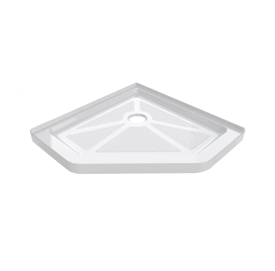 221003 - ACRYLIC CORNER UNIT SHOWER BASE WITH TEXTURED SURFACE