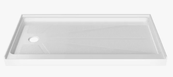 221001 - SIDE DRAIN SINGLE THRESHOLD SHOWER BASE WITH ANTI-SLIP TEXTURED SURFACE (LEFT DRAIN, 48", 32")