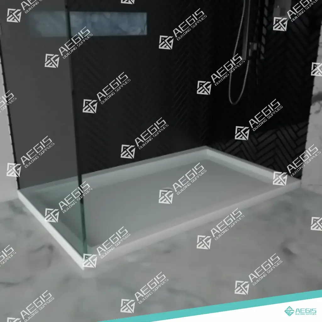 221001 - SINGLE THRESHOLD SHOWER BASE WITH ANTI-SLIP TEXTURED SURFACE (LEFT DRAIN, 48", 32")