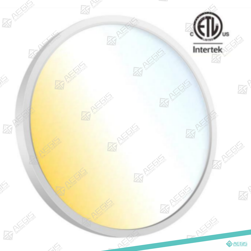 260401 - FLUSH MOUNT CEILING LIGHT 3CCT (9", WHITE)